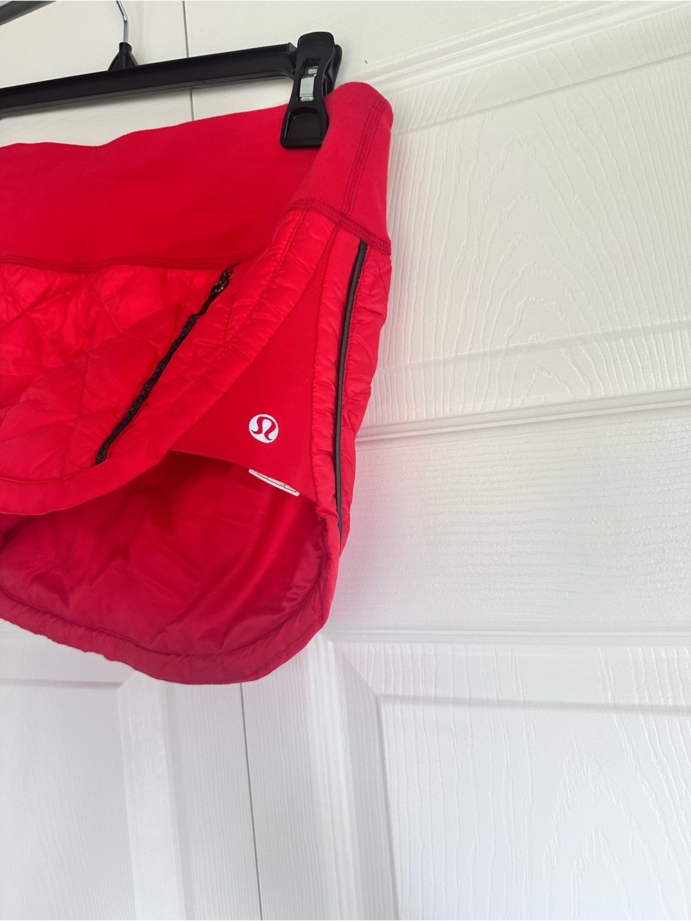 Red Lululemon Quilted Active Skirt with Zip Pockets - Picture 2 of 6